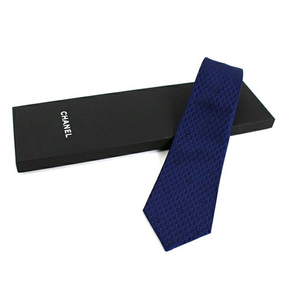 chanel silk tie